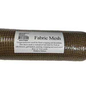 New Tan Fabric Mesh 10.5" x 10 Yards Wreaths Fall Decor Harvest Farmhouse
